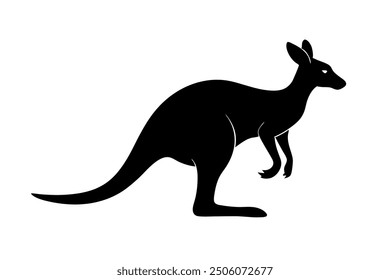 kangaroo silhouette, kangaroo icon vector illustration, kangaroo logo