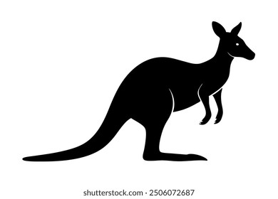 kangaroo silhouette, kangaroo icon vector illustration, kangaroo logo