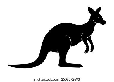 kangaroo silhouette, kangaroo icon vector illustration, kangaroo logo