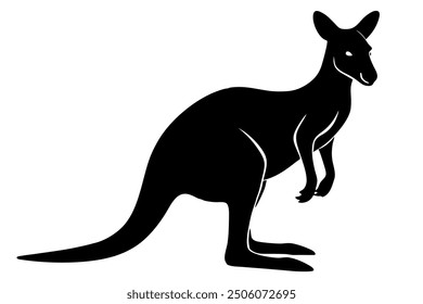 kangaroo silhouette, kangaroo icon vector illustration, kangaroo logo