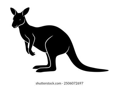 kangaroo silhouette, kangaroo icon vector illustration, kangaroo logo