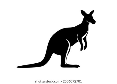 kangaroo silhouette, kangaroo icon vector illustration, kangaroo logo