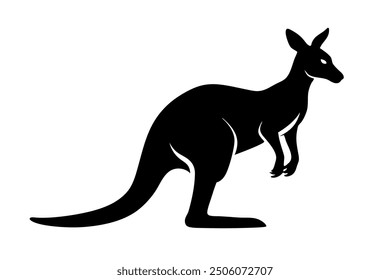 kangaroo silhouette, kangaroo icon vector illustration, kangaroo logo