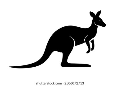 kangaroo silhouette, kangaroo icon vector illustration, kangaroo logo