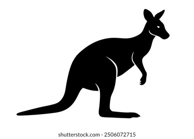 kangaroo silhouette, kangaroo icon vector illustration, kangaroo logo