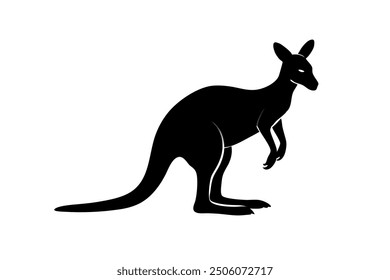 kangaroo silhouette, kangaroo icon vector illustration, kangaroo logo