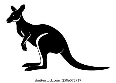 kangaroo silhouette, kangaroo icon vector illustration, kangaroo logo