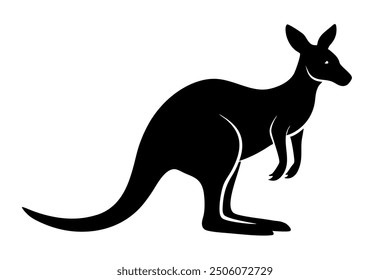 kangaroo silhouette, kangaroo icon vector illustration, kangaroo logo