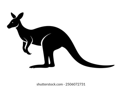 kangaroo silhouette, kangaroo icon vector illustration, kangaroo logo