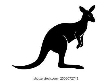 kangaroo silhouette, kangaroo icon vector illustration, kangaroo logo