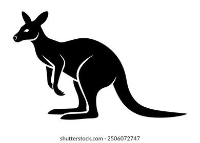 kangaroo silhouette, kangaroo icon vector illustration, kangaroo logo