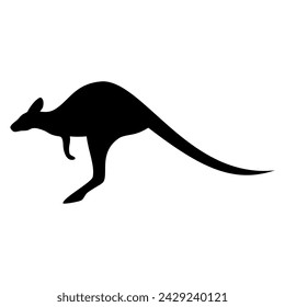 Kangaroo silhouette icon. Vector image