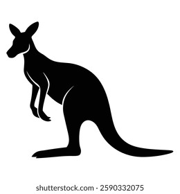 Kangaroo silhouette iconic Australian wildlife art