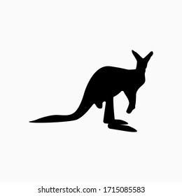 kangaroo silhouette . illustration animal