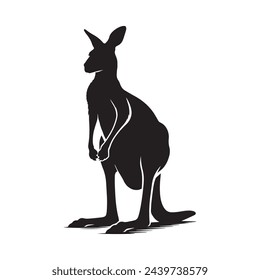 Kangaroo Silhouette - Stock Vector