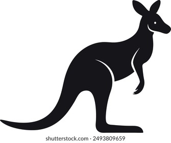 Kangaroo silhouette vector art design