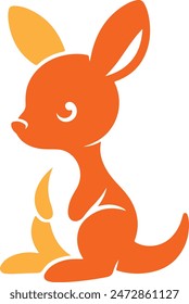 kangaroo silhouette vector art illustration