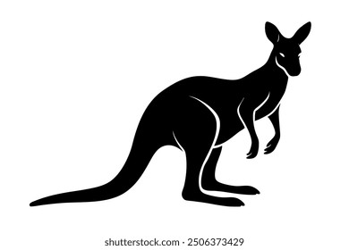 A Kangaroo Silhouette Vector illustration