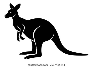 A  kangaroo silhouette vector illustration