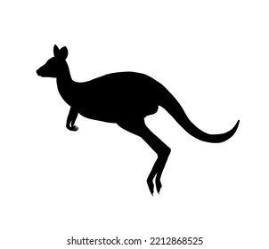 Kangaroo Silhouette Vector Illustration for Logo