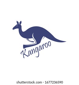 kangaroo simple illustration of vector design