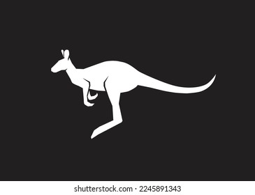 kangaroo simple logo vector illustration