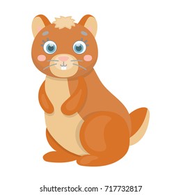 Kangaroo, single icon in cartoon style. Kangaroo, vector symbol stock illustration web.