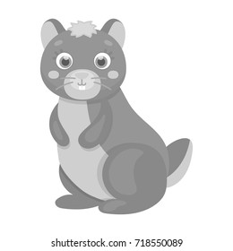 Kangaroo, single icon in monochrome style.Kangaroo, vector symbol stock illustration web.