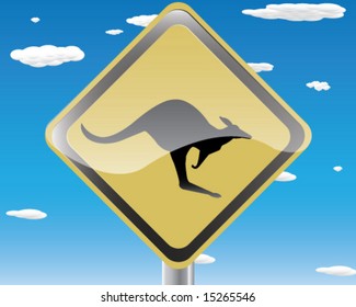 Kangaroo Traffic Sign