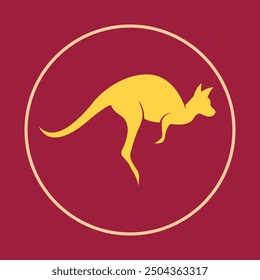Kangaroo trendy icon skilled abstract vector illustration colorful artwork beautiful design.eps