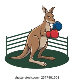 Kangaroo vector design in white background.