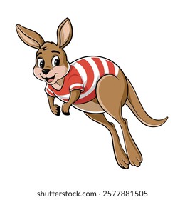 Kangaroo vector design in white background.