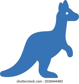 kangaroo vector glyph colour icon