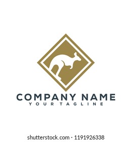 Kangaroo Vector Graphic Template Download Modern
