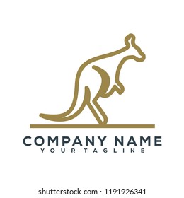 Kangaroo Vector Graphic Template Download Modern