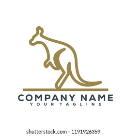 Kangaroo Vector Graphic Template Download Modern