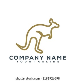 Kangaroo Vector Graphic Template Download Modern