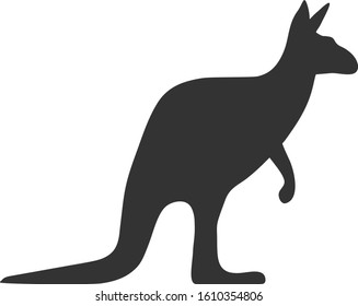 Kangaroo vector icon. Flat Kangaroo pictogram is isolated on a white background.