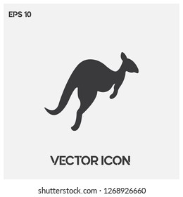 Kangaroo vector icon illustration.Kangaroo logo.Premium quality.