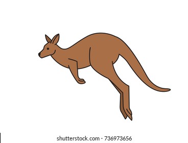 kangaroo vector icon logo