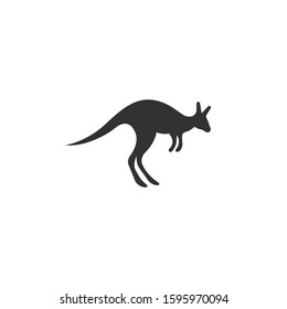 Kangaroo vector icon on a white background