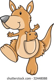 Kangaroo Vector Illustration