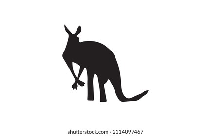 kangaroo vector illustration design black and white
