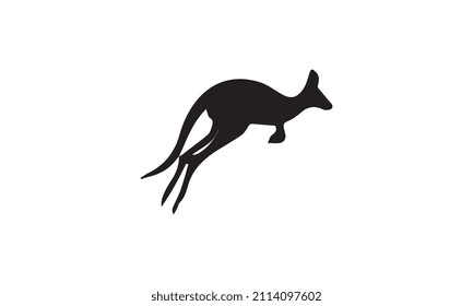 kangaroo vector illustration design black and white