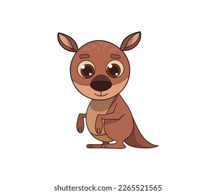 Kangaroo vector isolated color icon. Kangaroo animal vector icon. Kangaroo icon