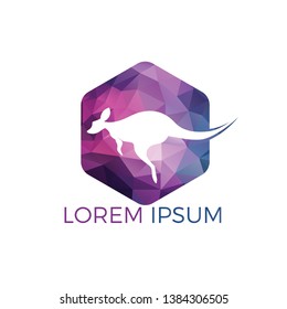 Kangaroo vector logo design. Creative kangaroo nature logo design concept.