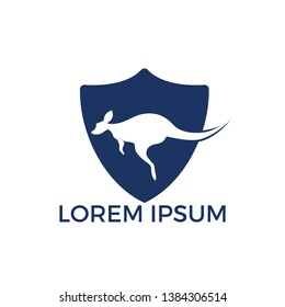 Kangaroo vector logo design. Creative kangaroo nature logo design concept.