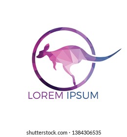 Kangaroo vector logo design. Creative kangaroo nature logo design concept.