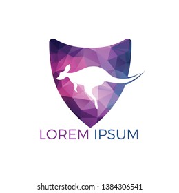 Kangaroo vector logo design. Creative kangaroo nature logo design concept.