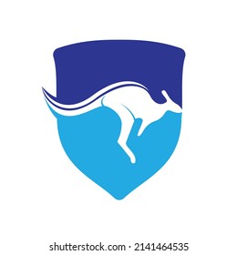 Kangaroo vector logo design. Creative kangaroo nature logo design concept.